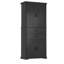 Armoire de rangement avec espace de rangement multifonctionnel pour cuisine / salle de bain / salle à manger / salon, 2 tiroirs avec glissières, tablette réglable, noir-1463581508