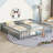 Double Twin Floor Bed With Fence, Guardrails-1705646891
