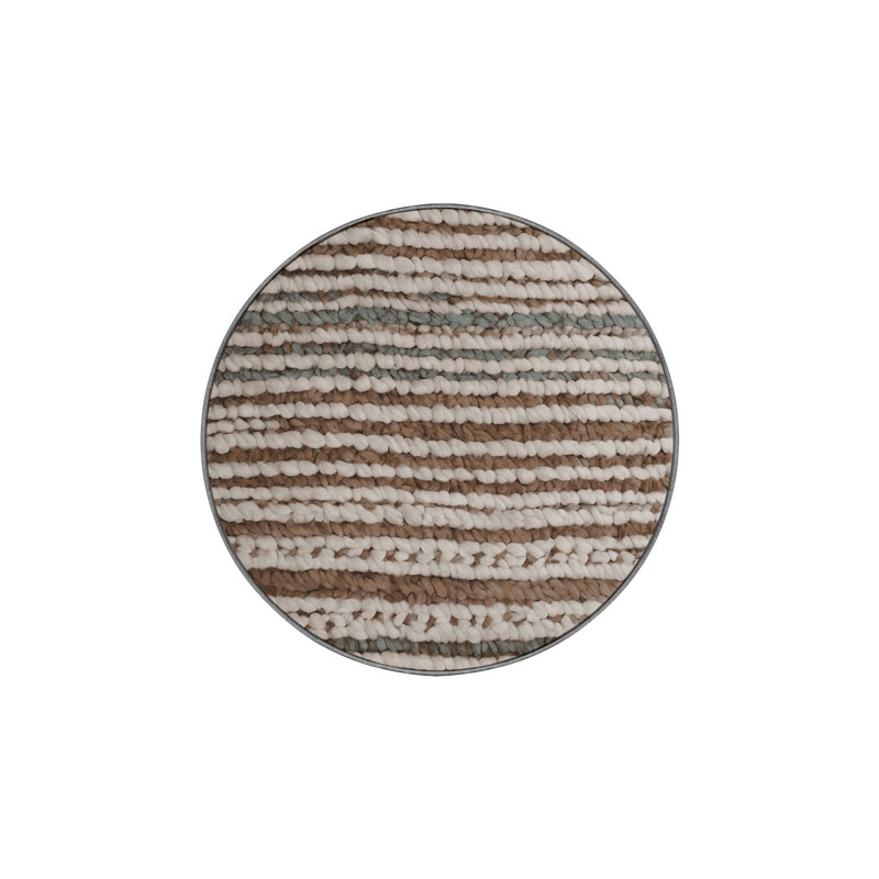 Tapis gris lavable à la machine, Rond 4 pi