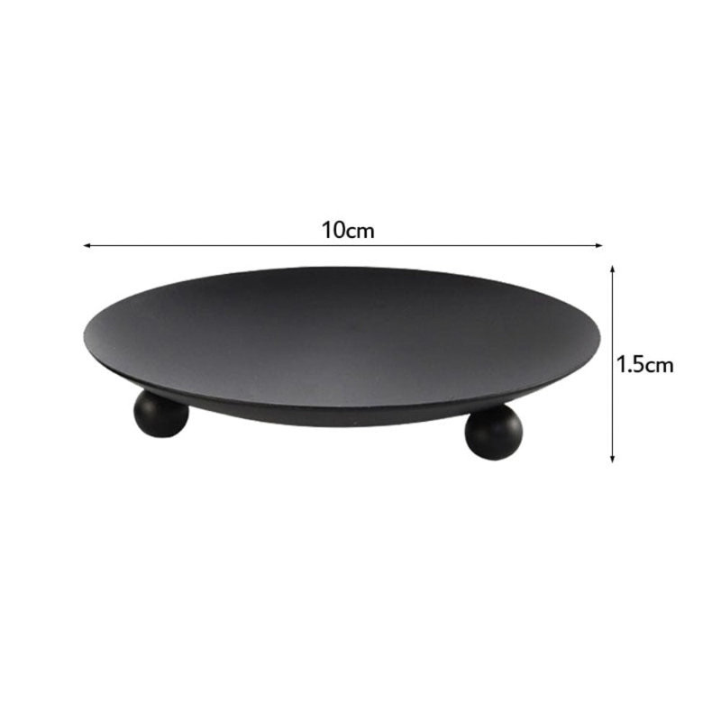 Metal Tealight Holder, Black, 8.5" H x 10" W x 10" D