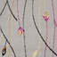 Tapis gris à motif floral Aratrika-133573509