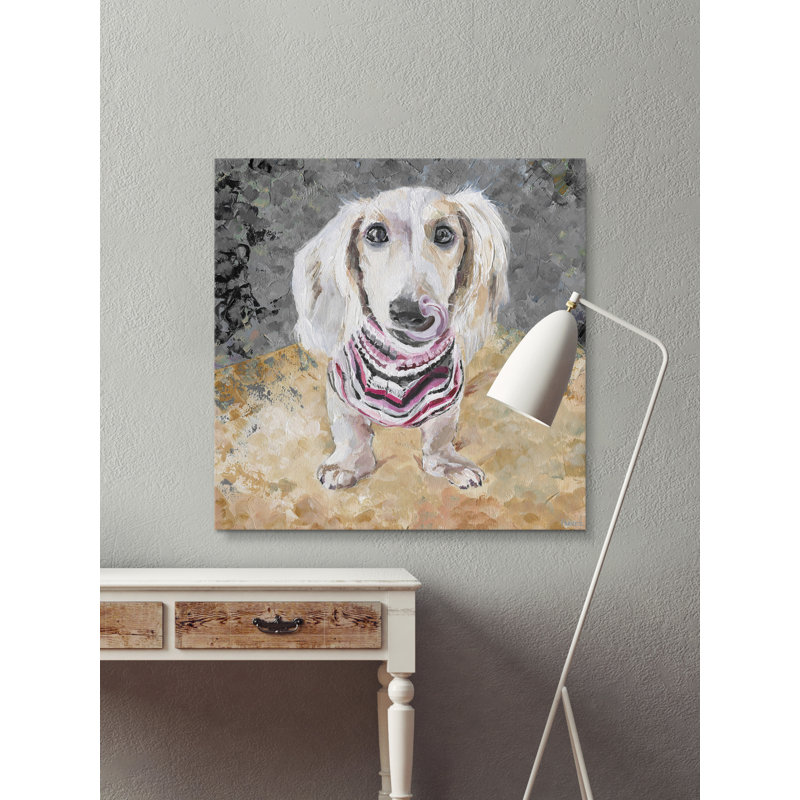 Parvez Taj - Wrapped Canvas Painting, 20cm H x 20cm W