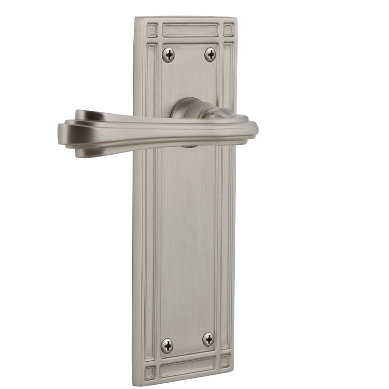 Mission Mission Passage (couloir et garde-robe) avec levier à fleur, 2-3/8 po, Nickel satiné