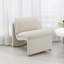 Fauteuil d'appoint en tissu bouclé ivoire