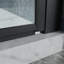 34 à 35 3/8 po X P 72 po H Portes de douche pliantes sans cadre en noir mat avec verre transparent