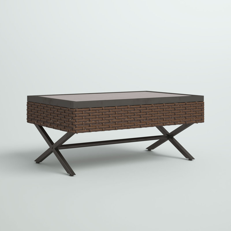 Boydston Rectangular Metal Outdoor Coffee Table , 33.4'' in. W 22'' in. D