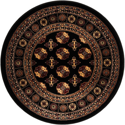 Traditional Hinshaw Runner Rug Black Color