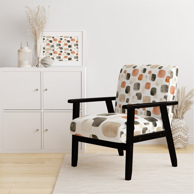 Fauteuil décoratif abstrait - Fauteuil Shibui orange chaud