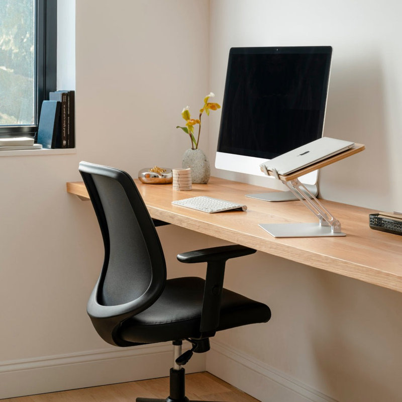 Adjustable Laptop Stand, Woodgrain