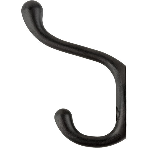 Williston Forge Immie Heavy Duty Flat Black Finished Hat and Coat Hook ...