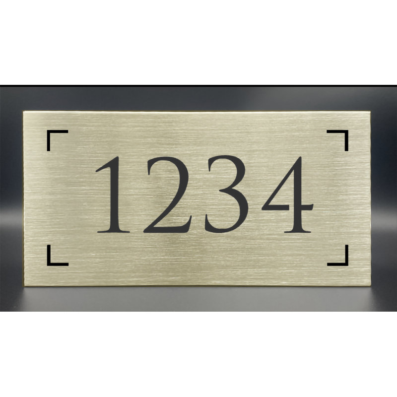 Panneau d'adresse en aluminium illuminé, Bronze clair, Oui