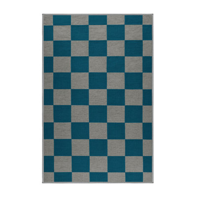 Tapis vert à carreaux lavable à la machine