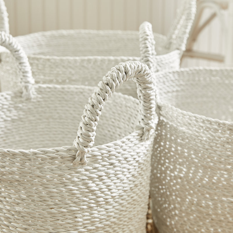 Ensemble de paniers 3 pièces Madura, Blanc