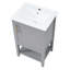 Meuble-lavabo de 20 po avec lavabo, armoire de salle de bain avec porte à fermeture douce, support de rangement et tablette ouverte-619285141
