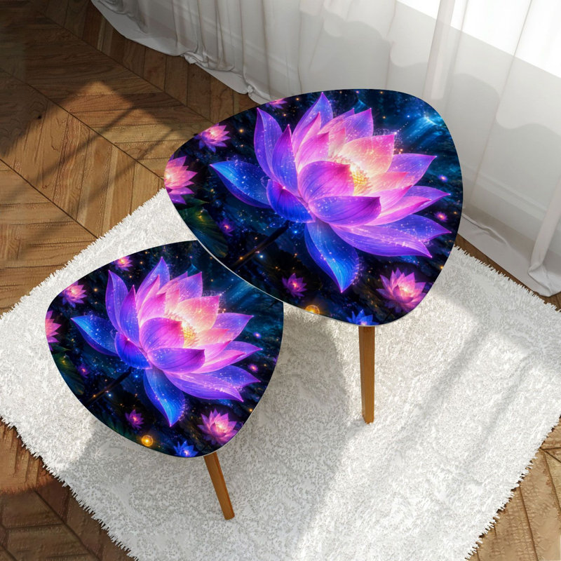 Ensemble de 2 tables basses gigognes Triangle