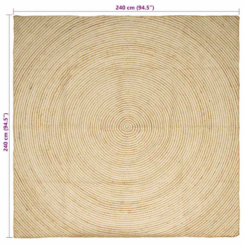 Solid Colour Standard Area Rug, Square 240cm