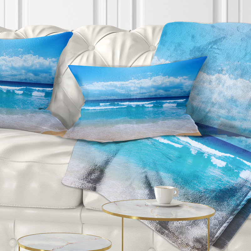 Coussin lombaire Landscape Seascape Paradise Beach, Rectangulaire, 12 po x 20 po