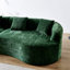 Canapé incurvé en chenille avec mousse haute densité et sans assemblage, pour des espaces de vie compacts-2146960362