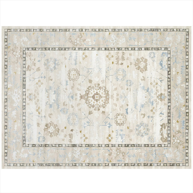 Tapis d'intérieur Boho, tapis bleu foncé lavable à la machine, molleton berbère moelleux, à poils courts 5 x 7, antidérapant, motif abstrait