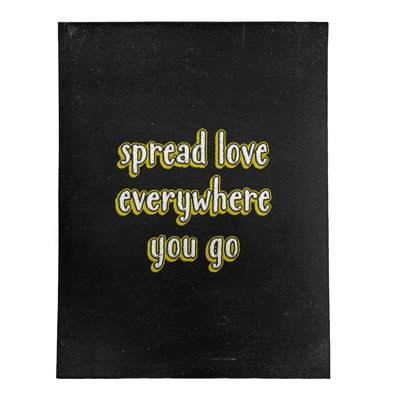 Tapis en polyester tableau noir style "spread love quot"