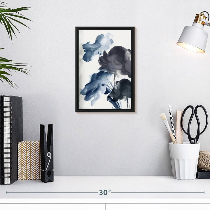 Azura Bouquet I, 9" x 13", Floating Frame Black