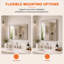 Cozy l 24 po x H 30 po. Miroir de salle de bain mural avec cadre et nickel brossé-943716798-943716796