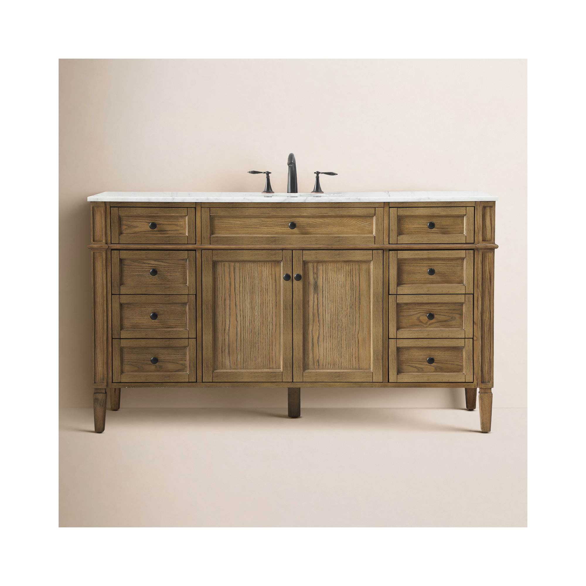 Rivers 60'' Single Bathroom Vanity, Dark Brown