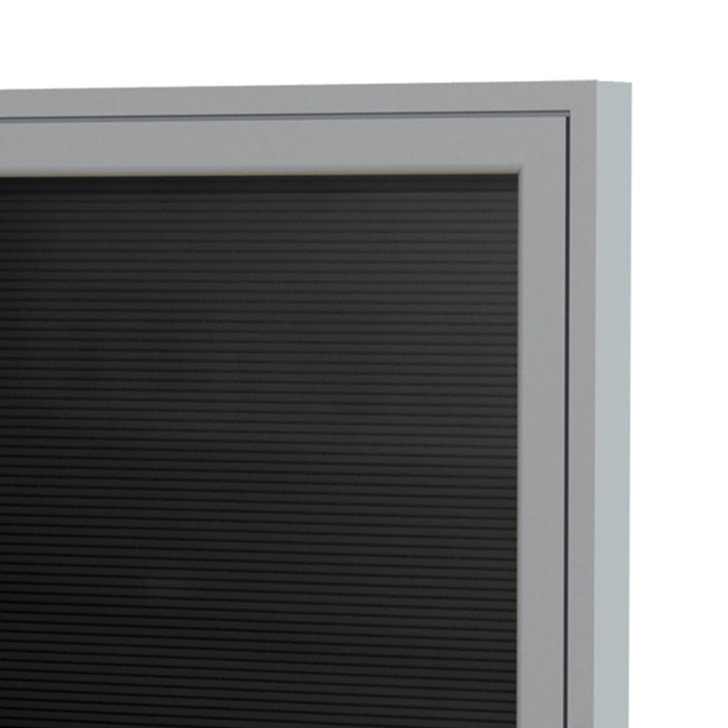 Plaque d’armoire fermée, Satin, Noir, H 48 po x l 72 po x P 2,25 po