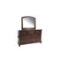 Commode double 7 tiroirs l 65 po avec miroir