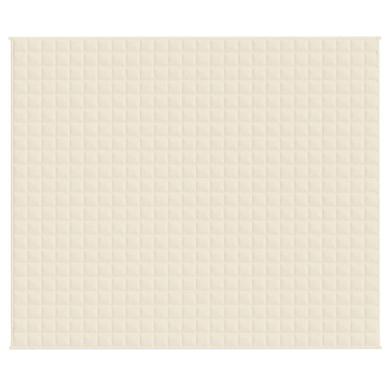 Polyester lesté vidaXL, perles de verre, L 55,1 po x L 78,7 po, Crème