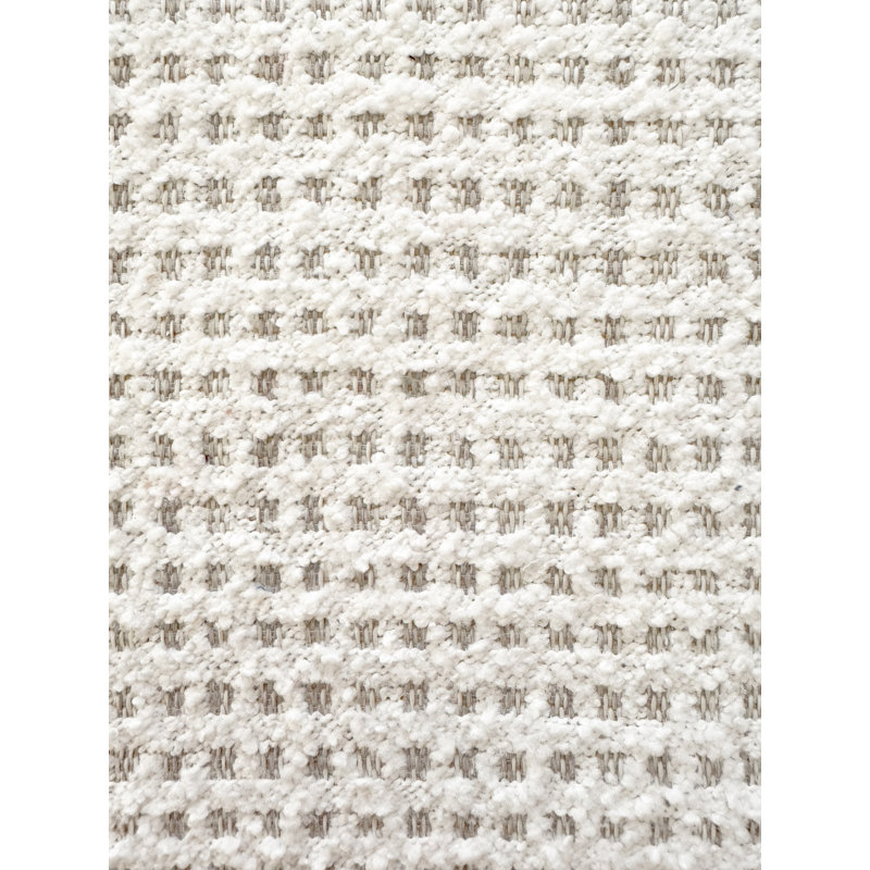 Pure Green Harbor Tweed Indoor Outdoor Pillow Cover 20x20, Beige, Square 20", Pillow Cover Only - No Insert