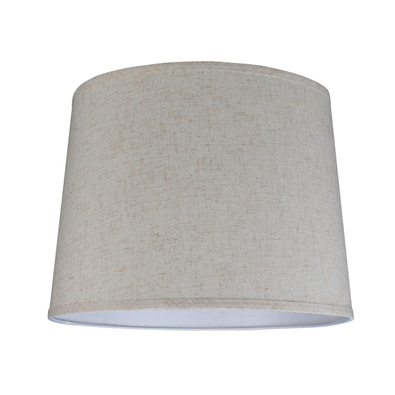 Abat-jour tambour en lin (araignée), Beige, H 12 po x l 16 po x P 16 po