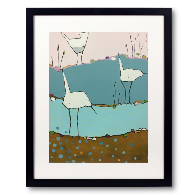 Marsh Egrets 5 Print by Phyllis Adams