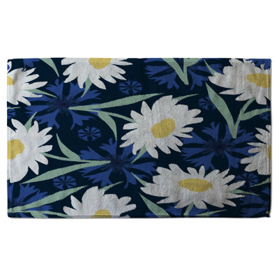 Cotton Floral Waffle Kitchen Towel