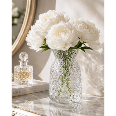 Vase en verre taillé à la main Cari