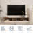 Floating TV Stand Wall Mounted with Led Lighting, Modern Media Console with Charging Station, Space-Saving Entertainment Center for Living Room-929988370