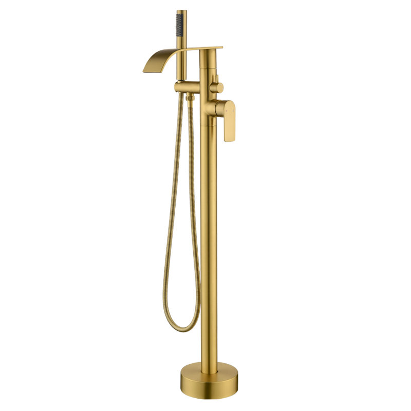 Floor Tub Spout, Brushed Gold