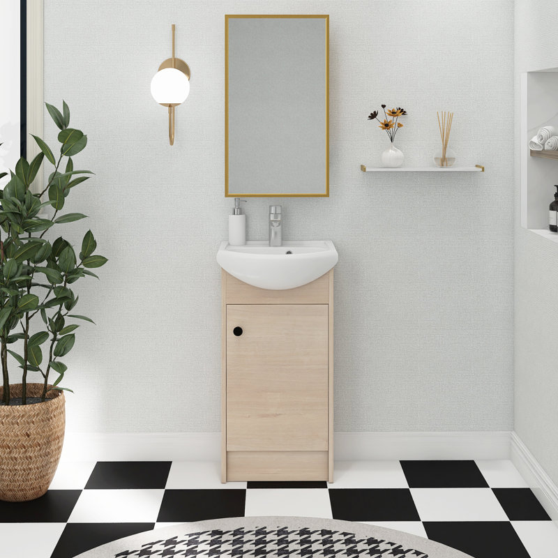 Lenay 18'' Single Bathroom Vanity with Ceramic Top