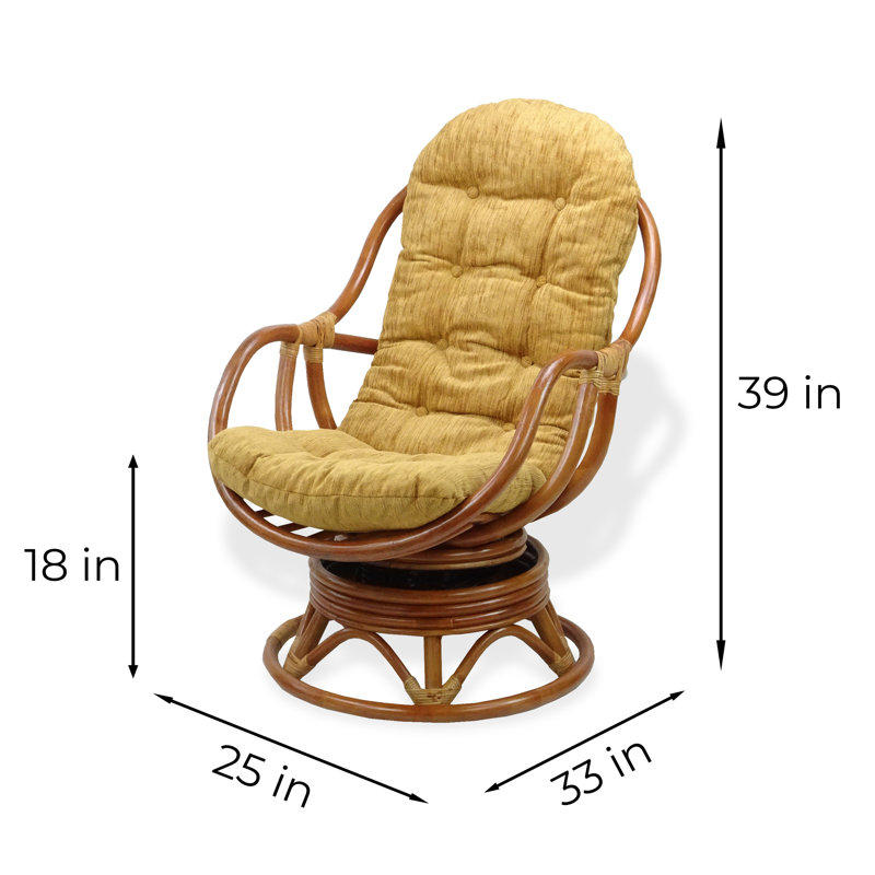 Chaise berçante Anairis, Brun clair, Bois médium
