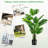 60'' Faux Monstera Deliciosa Tree in Cement Pot