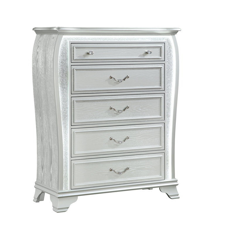 Commode argentée Aria