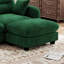 Repose-pieds en tissu chenille pour salon-132913223