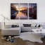 Canal in Amsterdam, Pays-Bas - ensemble de 3 reproductions de photos sur toile tendue-56131916