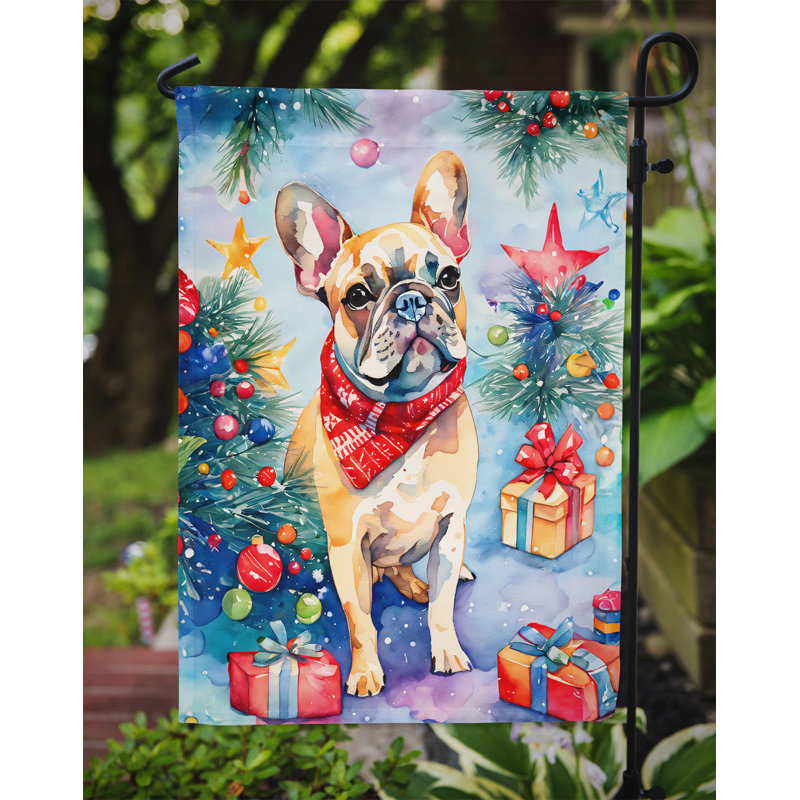 Polyester double face Noël, H 15,5 po x l 11,25 po