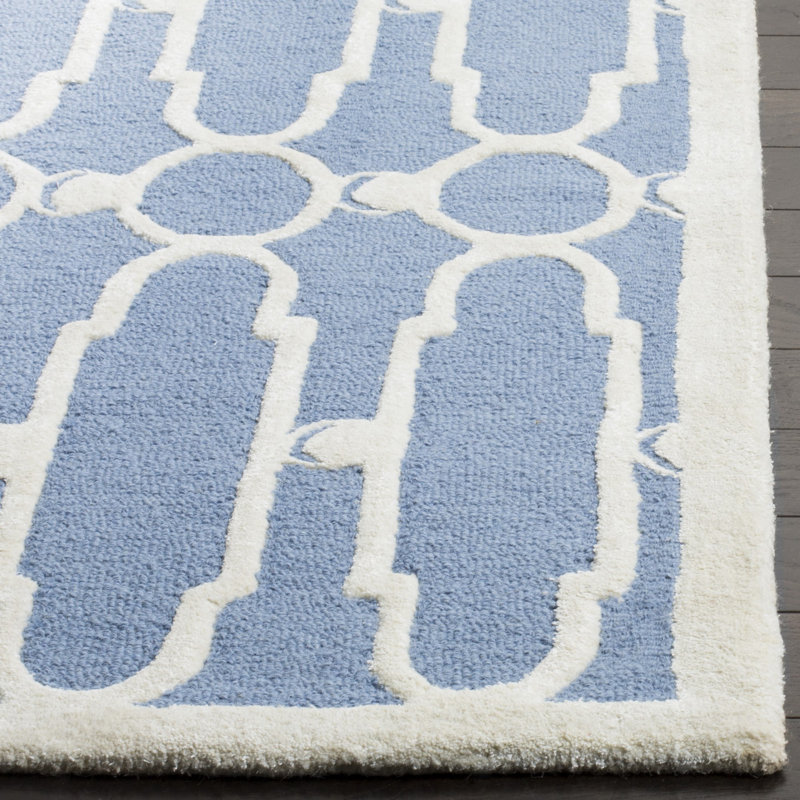 Zandbergen Hand Tufted Wool Geometric Rug, Rectangle 8' x 10'