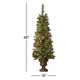 4' H Realistic Potted Spruce Tree, Classic Garland and Wreath Set
