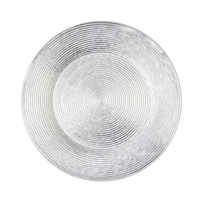 Plat de service en plastique 13 po - doré, Argent