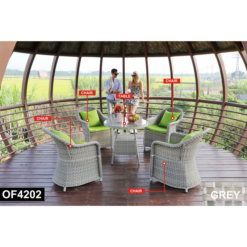 Trystan 4 - Person Patio Conversation Set with Cushions