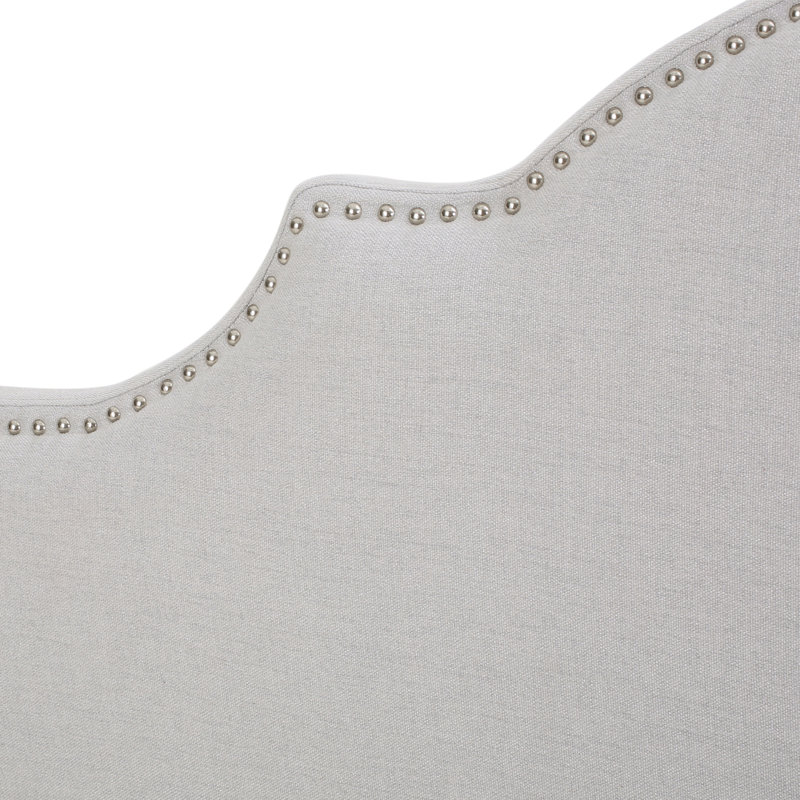 Tête de lit tapissier Danni-Leigh, Gris clair, Double/grand