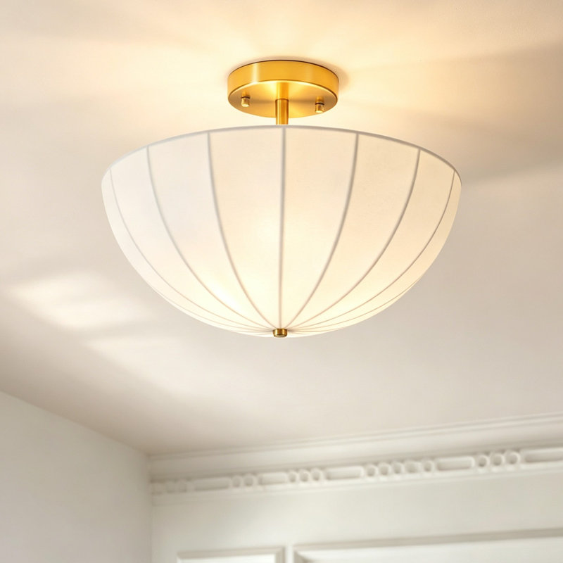 Breanna 3 - Light Dimmable Shaded Flush Mount Ceiling Light